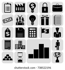 Set of 22 business icons. Collection. Amazing desing. Vector Illustration.