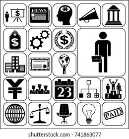 Set of 22 business icons. Collection. Amazing desing. Vector Illustration.