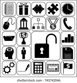 Set of 22 business icons. Collection. Amazing desing. Vector Illustration.