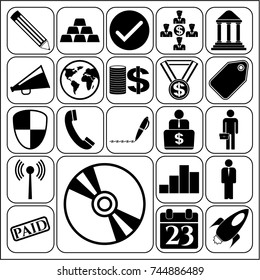 Set of 22 business icons. Collection. Amazing desing. Vector Illustration.