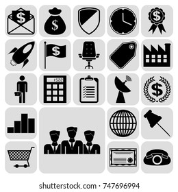 Set of 22 business icons. Collection. Amazing desing. Vector Illustration.