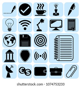  Set of 22 business icons, high quality. Collection. Amazing desing. Vector Illustration.