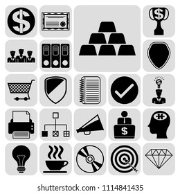 Set of 22 business icons, high quality. Collection. Amazing desing. Vector Illustration.