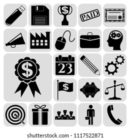 Set of 22 business icons, high quality. Collection. Detailed design. Vector Illustration.