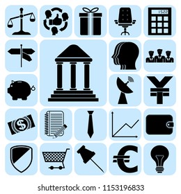 Set of 22 business icons, high quality. Collection. Amazing design. Vector Illustration.