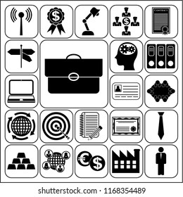 Set of 22 business icons, high quality. Collection. Amazing desing. Vector Illustration.