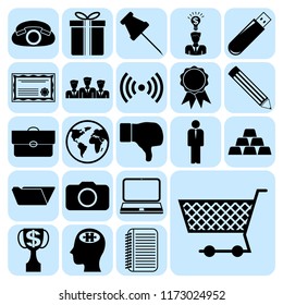 Set of 22 business icons, high quality. Collection. Amazing desing. Vector Illustration.