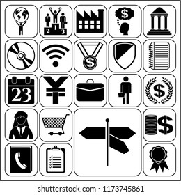 Set of 22 business icons, high quality. Collection. Detailed design. Vector Illustration.