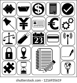 Set of 22 business icons, high quality. Collection. Amazing desing. Vector Illustration.