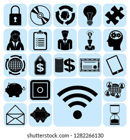 Set of 22 business icons, high quality. Collection. Detailed design. Vector Illustration.