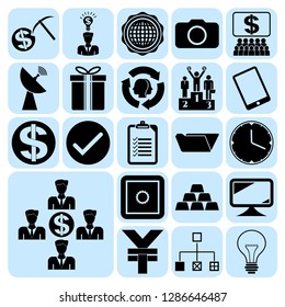 Set of 22 business icons, high quality. Collection. Amazing desing. Vector Illustration.