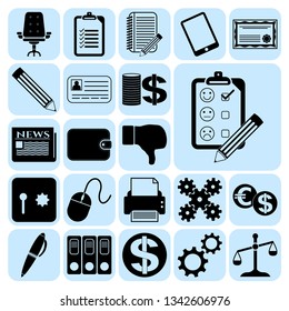 Set of 22 business icons, high quality. Collection. Amazing desing. Vector Illustration.