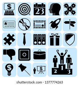 Set of 22 business icons, high quality. Collection. Amazing desing. Vector Illustration.