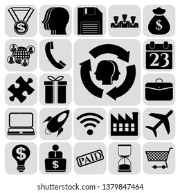 Set of 22 business icons, high quality. Collection. Detailed design. Vector Illustration.