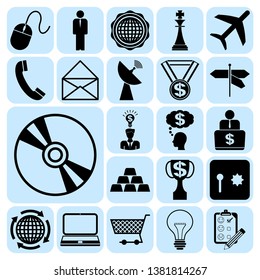 Set of 22 business icons, high quality. Collection. Amazing desing. Vector Illustration.