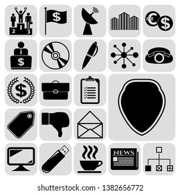 Set of 22 business icons, high quality. Collection. Amazing desing. Vector Illustration.