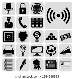 Set of 22 business icons, high quality. Collection. Amazing desing. Vector Illustration.