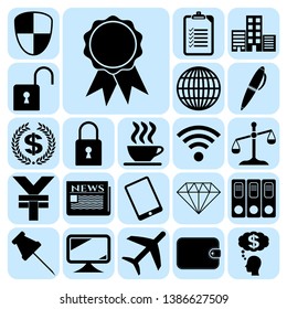 Set of 22 business icons, high quality. Collection. Amazing desing. Vector Illustration.