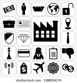 Set of 22 business icons, high quality. Collection. Detailed design. Vector Illustration.