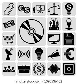 Set of 22 business icons, high quality. Collection. Detailed design. Vector Illustration.