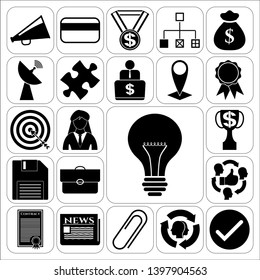 Set of 22 business icons, high quality. Collection. Amazing desing. Vector Illustration.