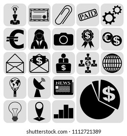  Set of 22 business icons, pictograms, symbols. Collection. Amazing desing. Vector Illustration.