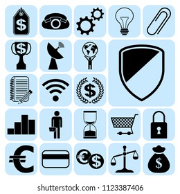 Set of 22 business icons, pictograms, symbols. Collection. Amazing desing. Vector Illustration.