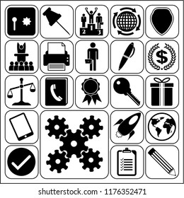 Set of 22 business icons, pictograms, symbols. Collection. Amazing desing. Vector Illustration.