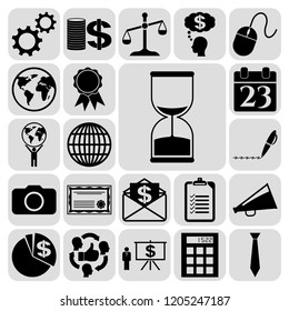 Set of 22 business icons, pictograms, symbols. Collection. Amazing desing. Vector Illustration.