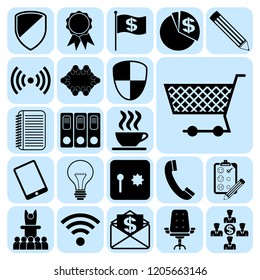 Set of 22 business icons, pictograms, symbols. Collection. Amazing desing. Vector Illustration.