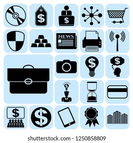 Set of 22 business icons, pictograms, symbols. Collection. Detailed design. Vector Illustration.