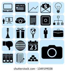 Set of 22 business icons, pictograms, symbols. Collection. Amazing desing. Vector Illustration.