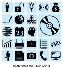 Set of 22 business icons, pictograms, symbols. Collection. Amazing desing. Vector Illustration.