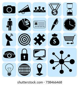 Set of 22 business icons, pictograms, symbols. Collection. Amazing desing. Vector Illustration.