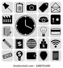 Set of 22 business icons or sSet of 22 business icons. Collection. Amazing desing. Vector Illustration.ymbols. Collection. Detailed design. Vector Illustration.