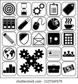 Set of 22 business icons or symbols. Collection. Amazing desing. Vector Illustration.