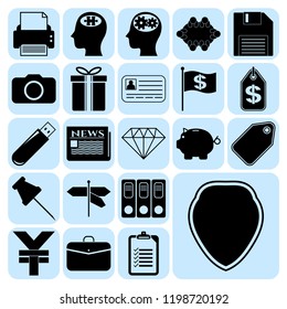 Set of 22 business icons or symbols. Collection. Amazing desing. Vector Illustration.