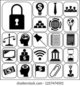 Set of 22 business icons, symbols or pictograms. Collection. Amazing desing. Vector Illustration.