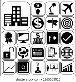Set of 22 business icons or symbols. Collection. Amazing desing. Vector Illustration.