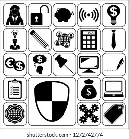 Set of 22 business icons, symbols or pictograms. Collection. Amazing desing. Vector Illustration.