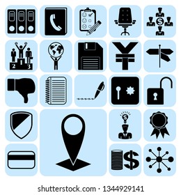 Set of 22 business icons or symbols. Collection. Amazing desing. Vector Illustration.