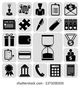 Set of 22 business icons or symbols. Collection. Amazing desing. Vector Illustration.