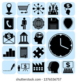 Set of 22 business icons or symbols. Collection. Amazing desing. Vector Illustration.