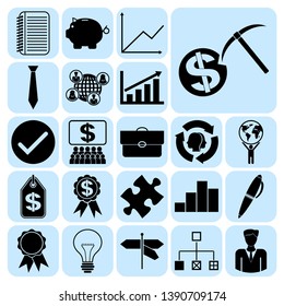 Set of 22 business icons, symbols or pictograms. Collection. Detailed design. Vector Illustration. Set of 22 business icons, symbols or pictograms. Collection. Detailed design. Vector Illustration.