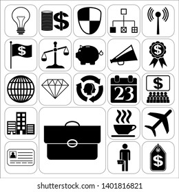 Set of 22 business icons or symbols. Collection. Amazing desing. Vector Illustration.