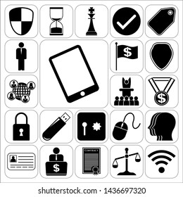 Set of 22 business icons or symbols. Collection. Amazing desing. Vector Illustration.