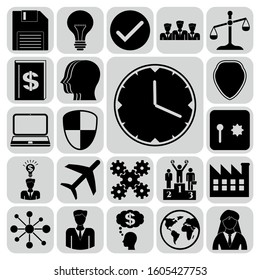 Set of 22 business icons, symbols or pictograms. Collection. Amazing desing. Vector Illustration.