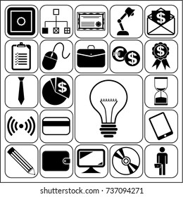 Set of 22 business icons or symbols. Collection. Amazing desing. Vector Illustration.