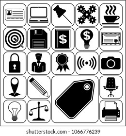  Set of 22 business related icons. Collection. Detailed design. Vector Illustration.