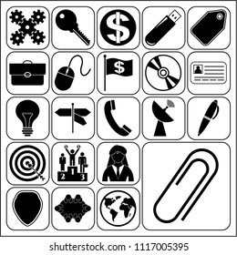 Set of 22 business related icons. Collection. Detailed design. Vector Illustration.